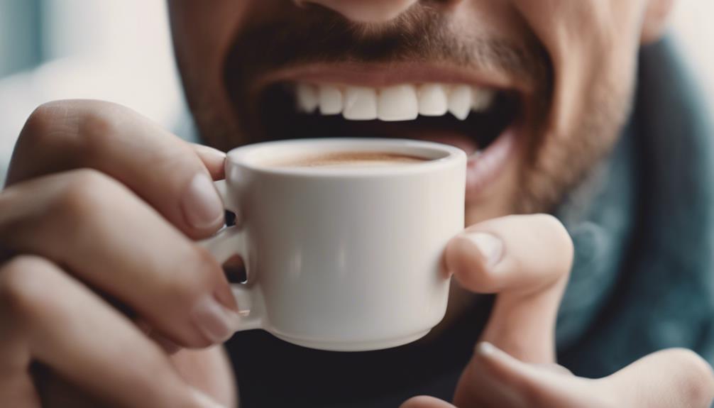 aligning teeth with coffee