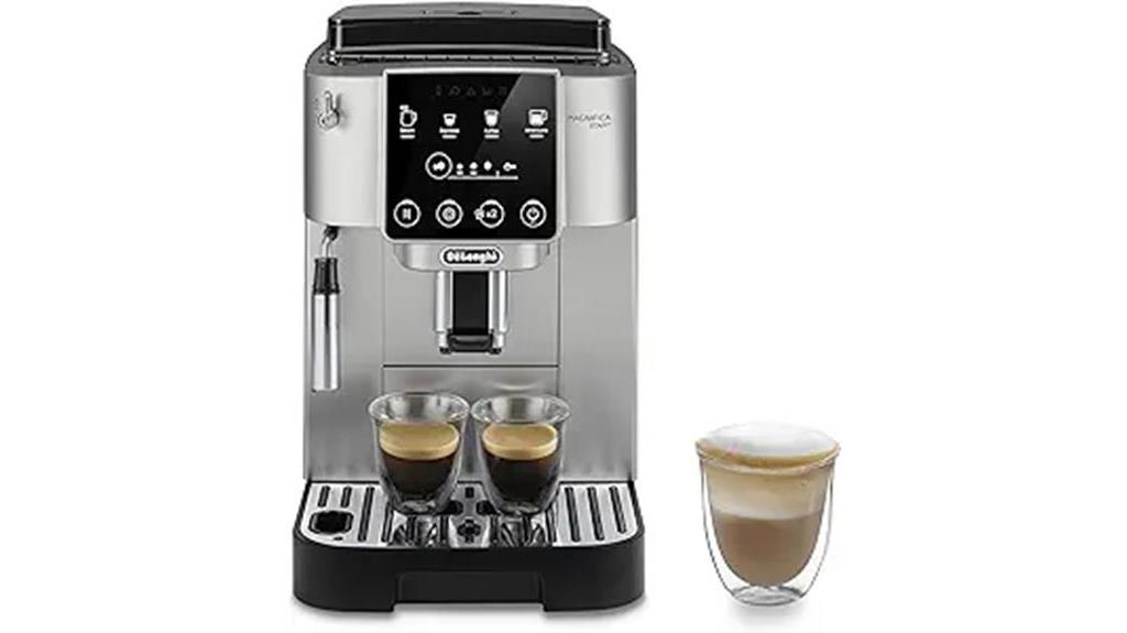 automatic espresso machine with manual milk frothing