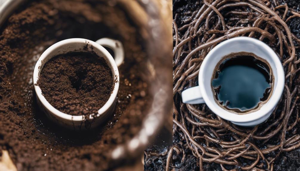 avoid using coffee grounds