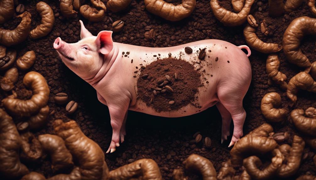 coffee grounds and pigs
