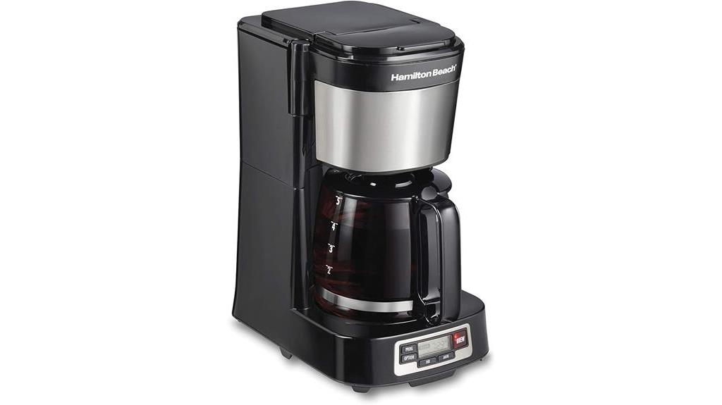 compact coffee maker with 5 cup capacity