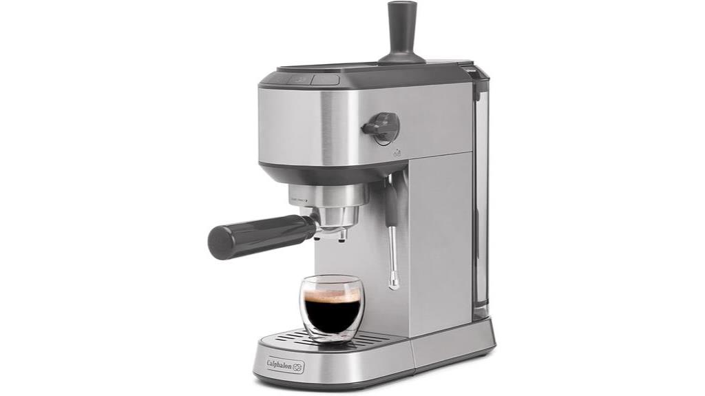 compact espresso machine details