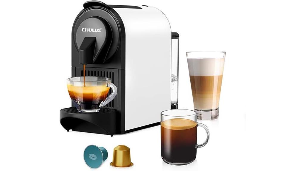 compact espresso machine option