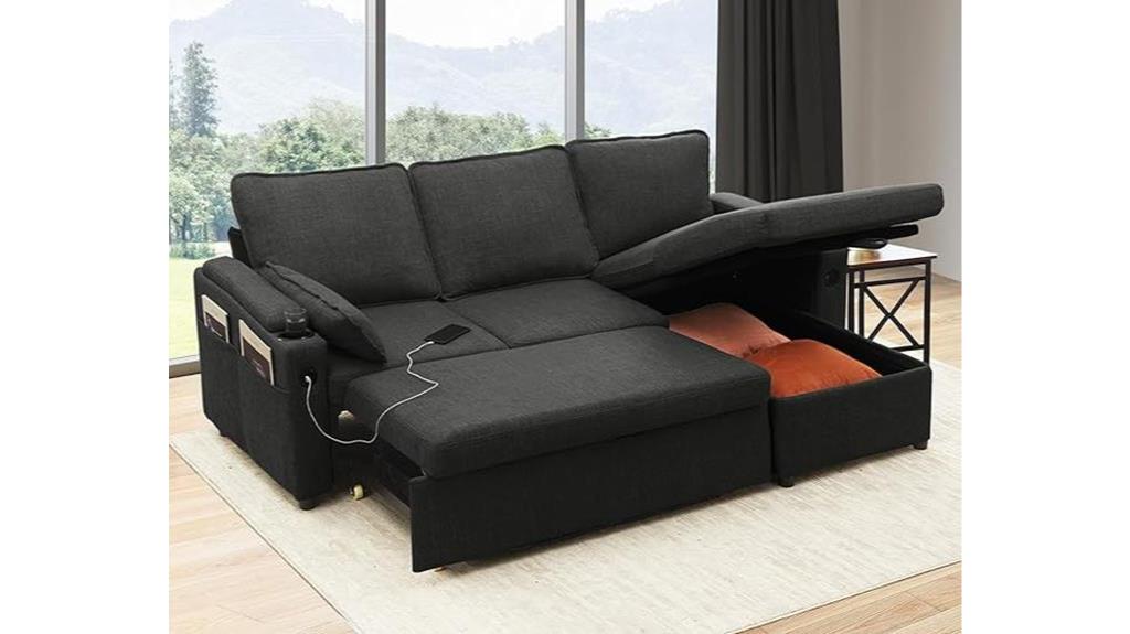 convertible sectional sleeper sofa