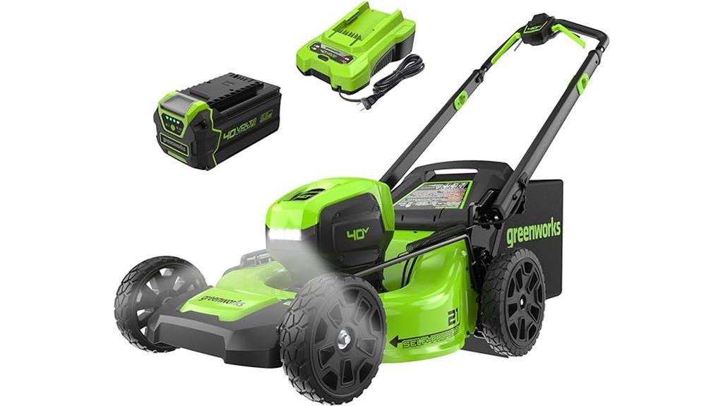 cordless lawn mower features