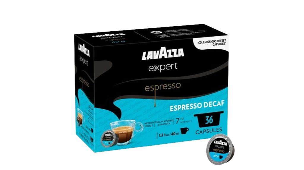decaffeinated espresso in capsules