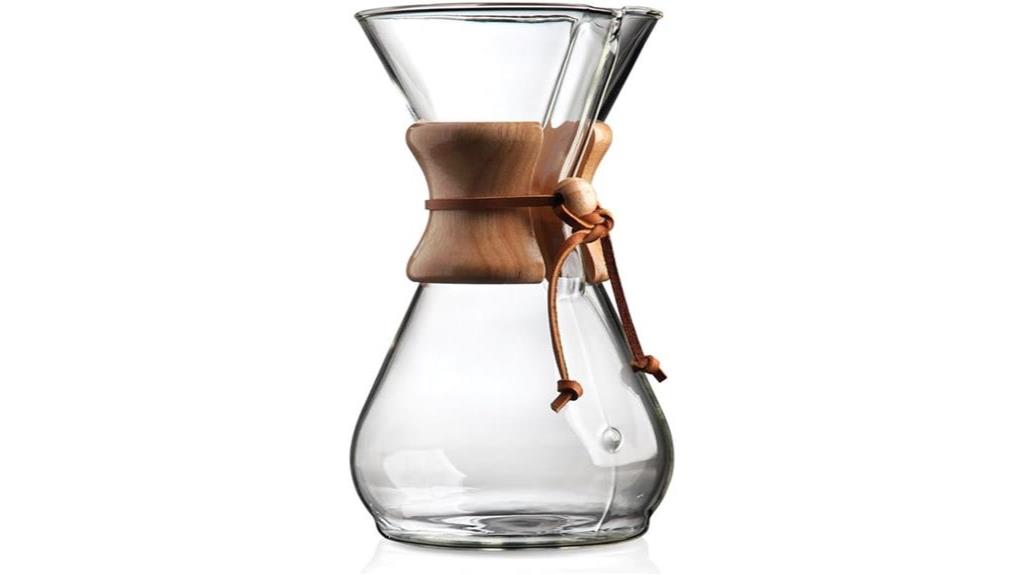 elegant glass coffee maker