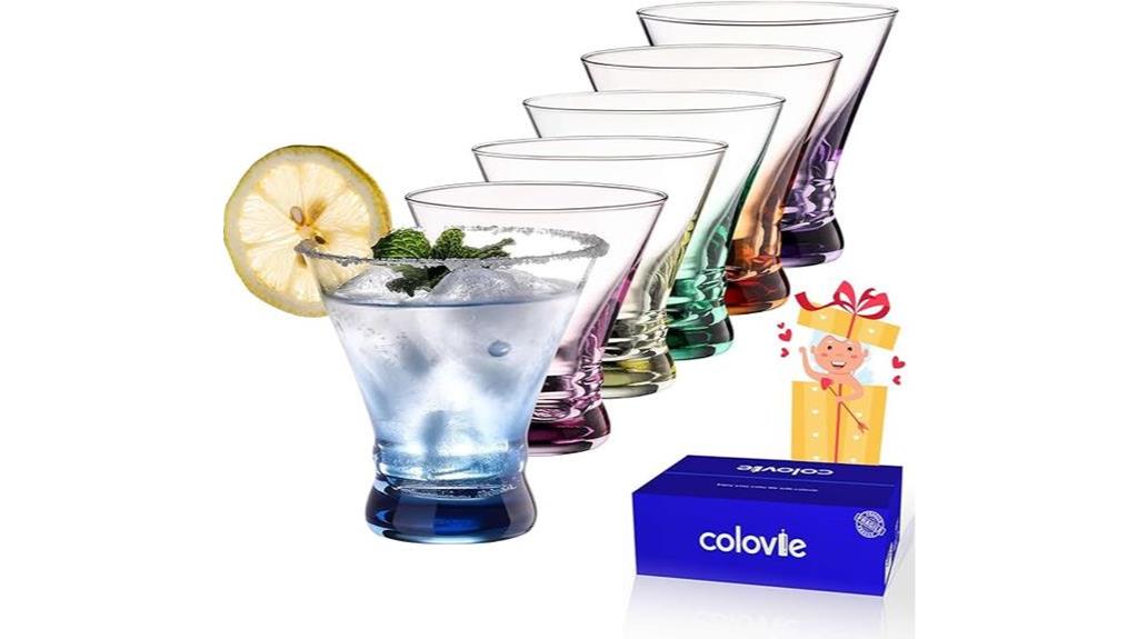 elegant martini glasses set