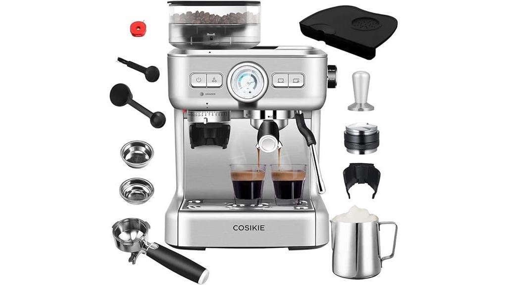 espresso machine with grinder