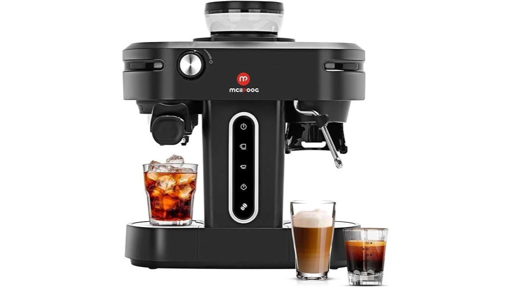 espresso machine with grinder