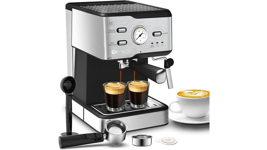 espresso machine with milk frother