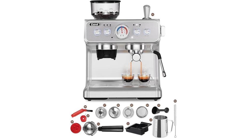 espresso maker with grinder