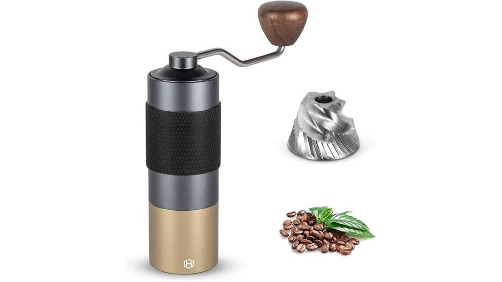 hand cranked coffee grinding