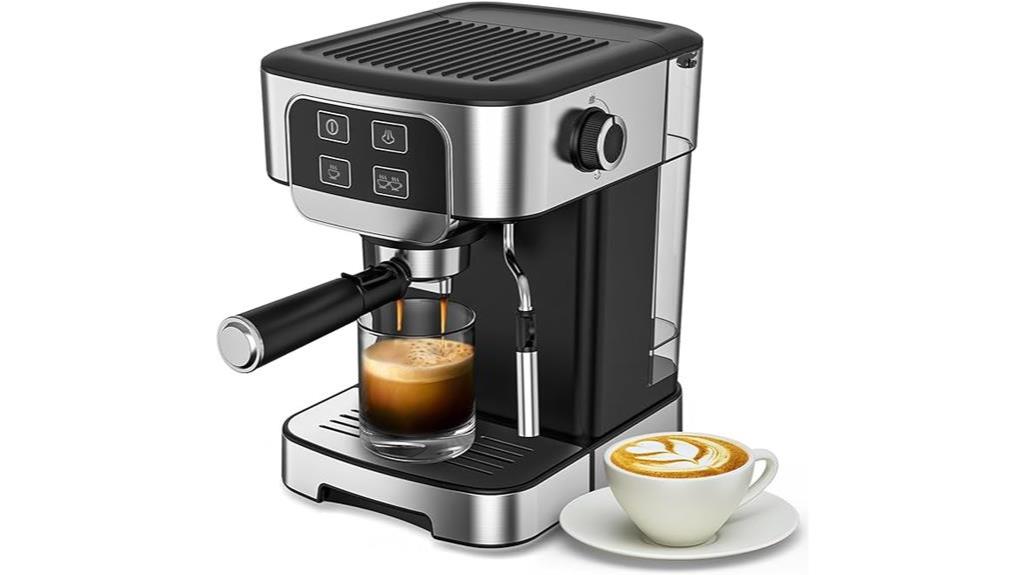 high pressure espresso maker with frothing capability