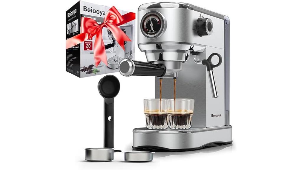 high pressure espresso maker with frothing wand