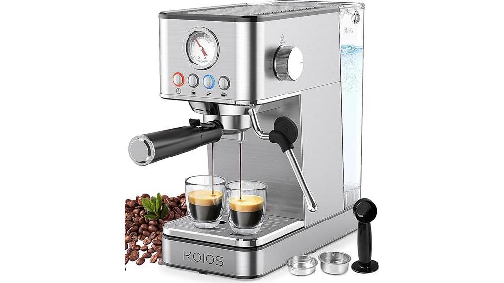 high pressure espresso with frothing