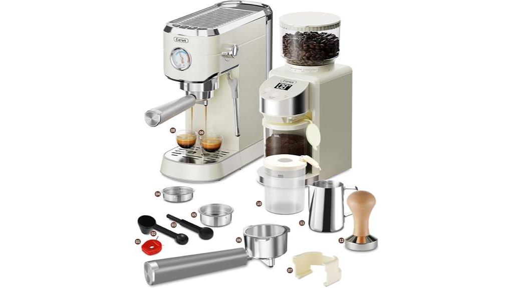 high pressure espresso with grinder