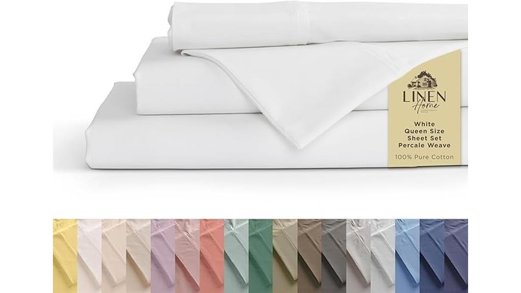 high quality cotton percale sheets