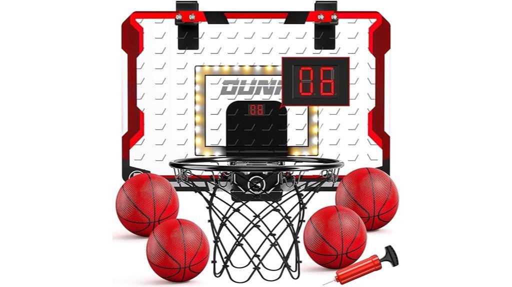 indoor basketball hoop set