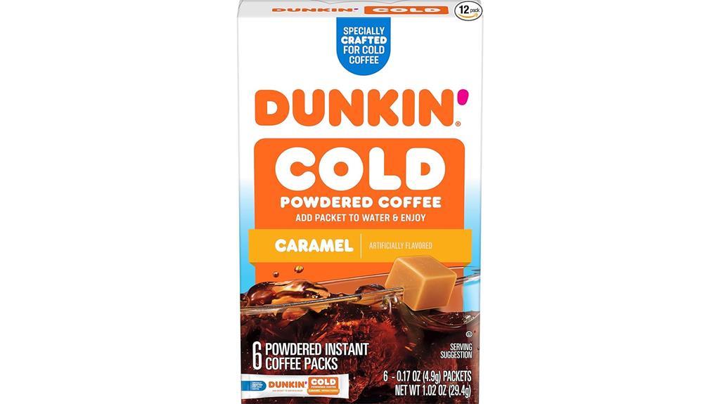 instant caramel coffee packs