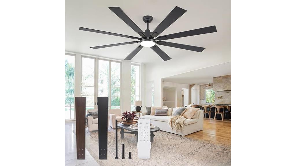 large modern ceiling fan