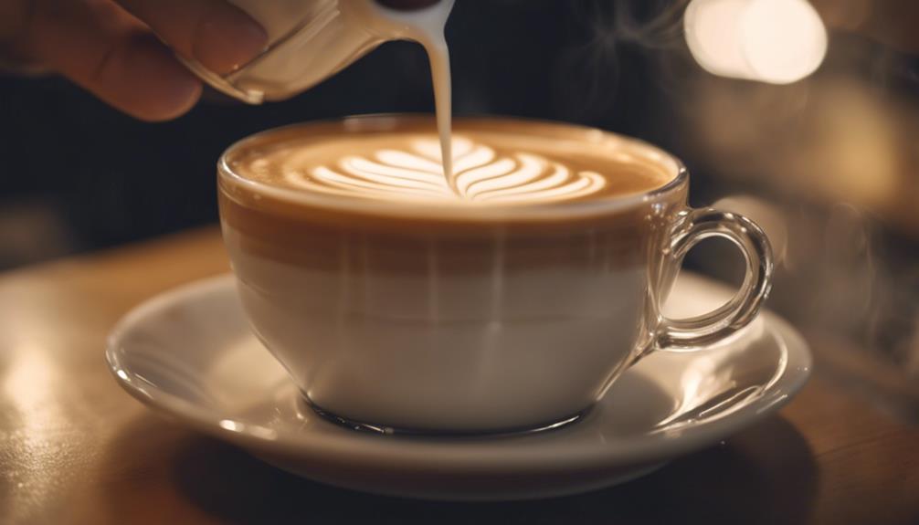 latte art display perfection