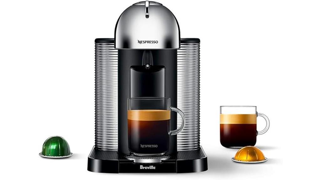 nespresso vertuo breville chrome