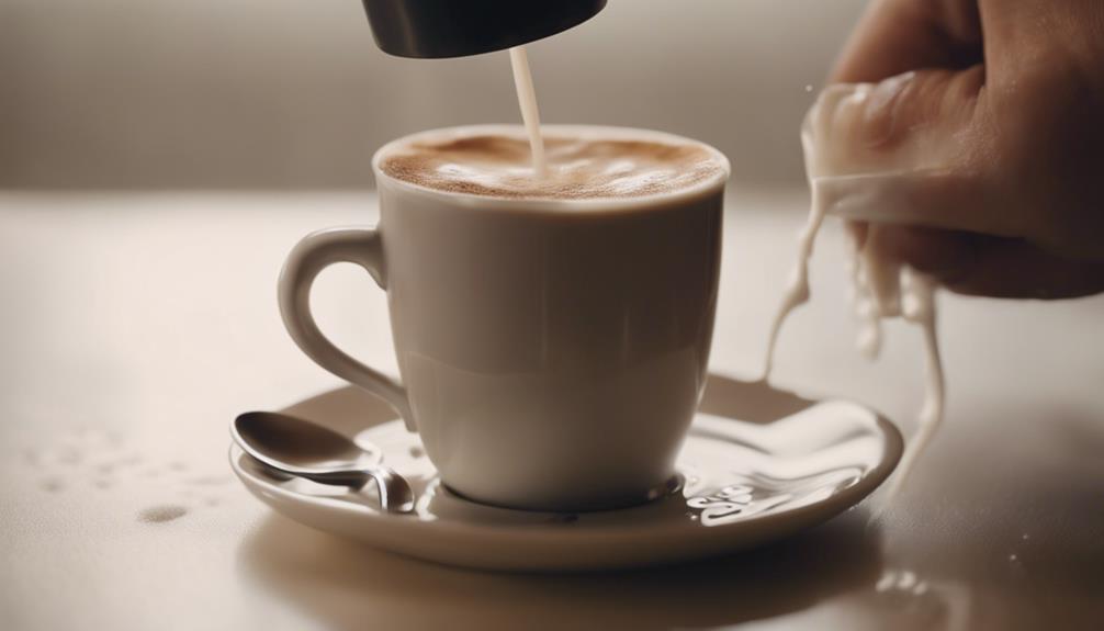 perfecting the coffee foam