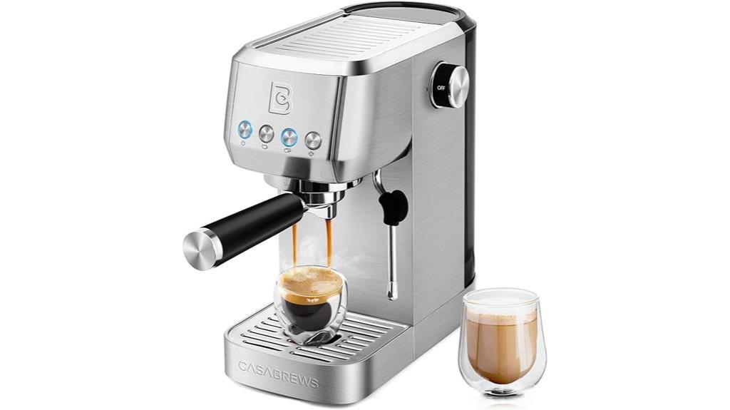 professional espresso maker with frother