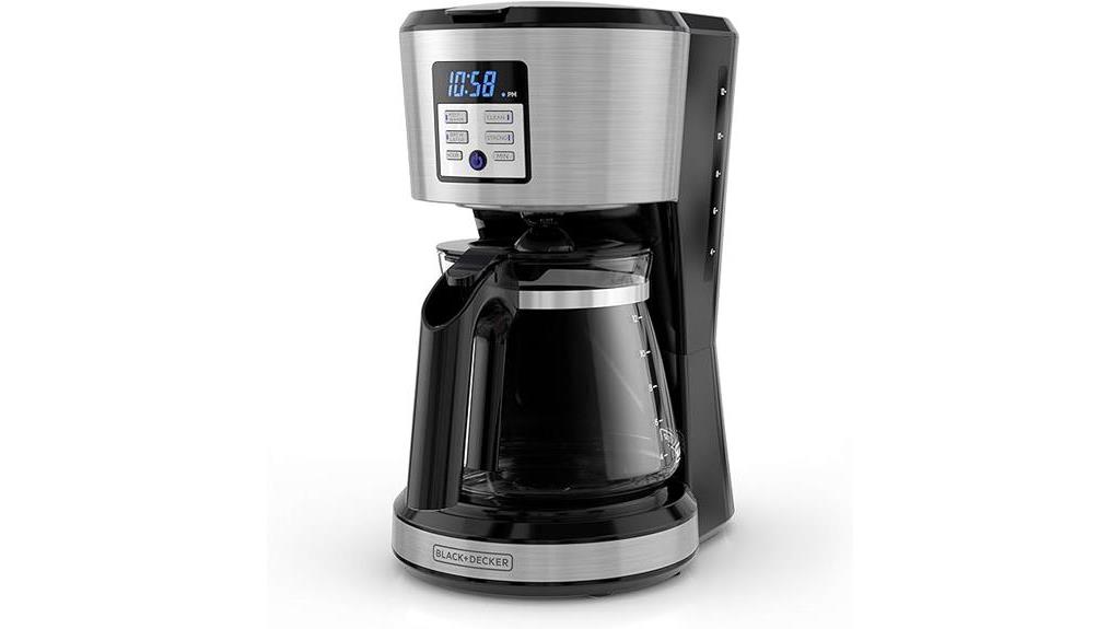 programmable 12 cup coffeemaker with vortextm technology