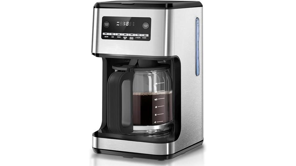 programmable coffee maker with reusable filter