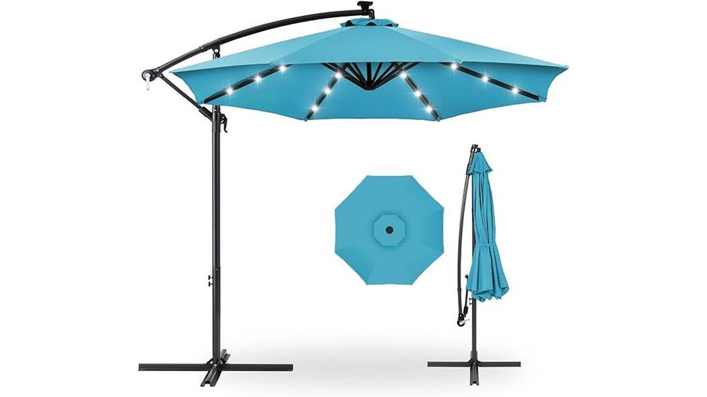 solar led patio umbrella