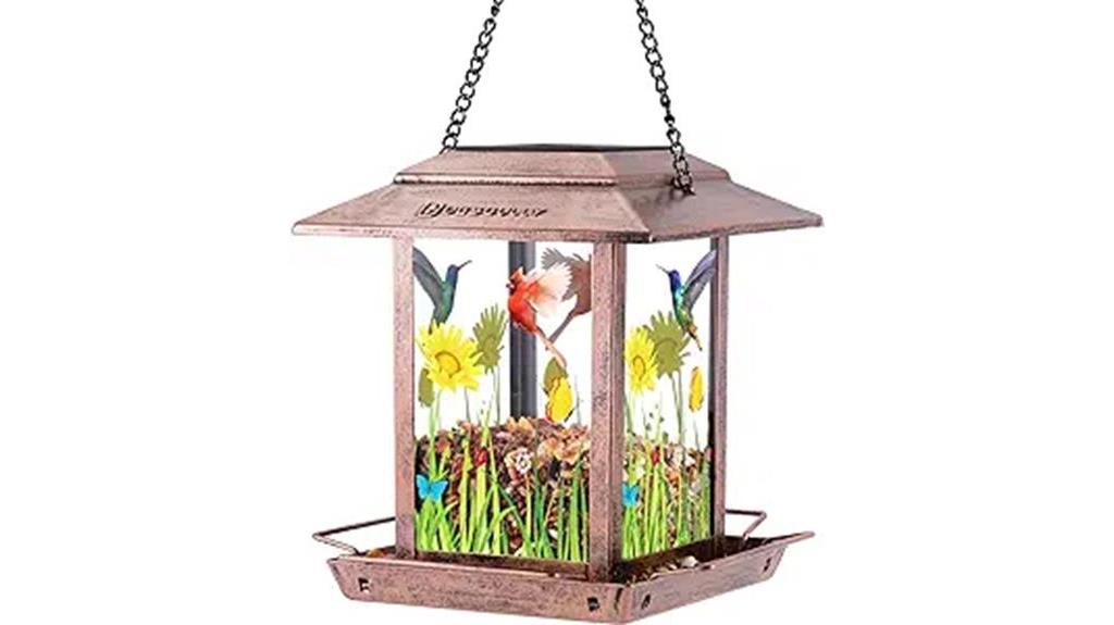 solar powered outdoor bird feeder