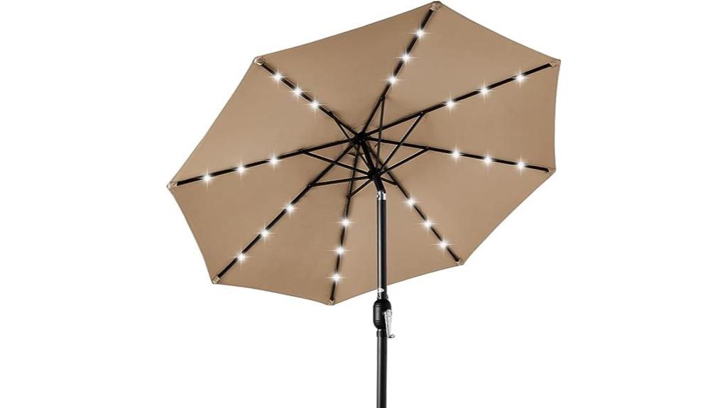 solar powered patio umbrella