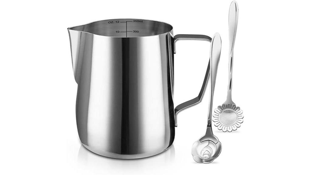 stainless steel frothing pitcher