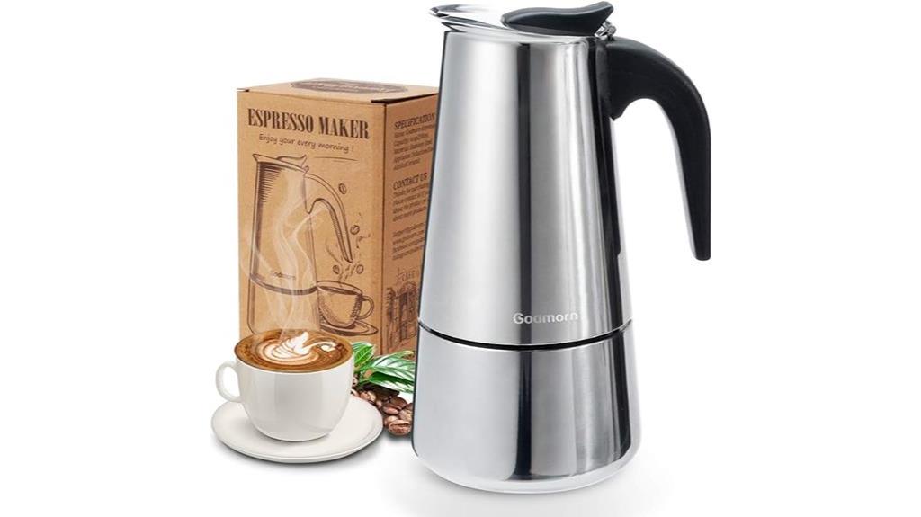 stainless steel moka pot