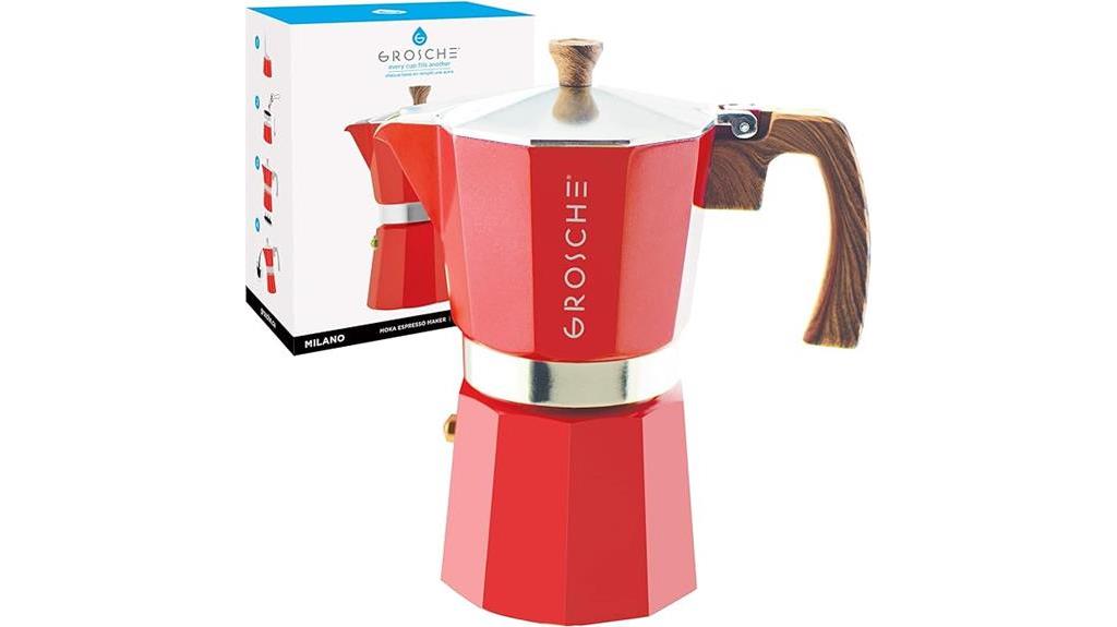 stovetop espresso maker red