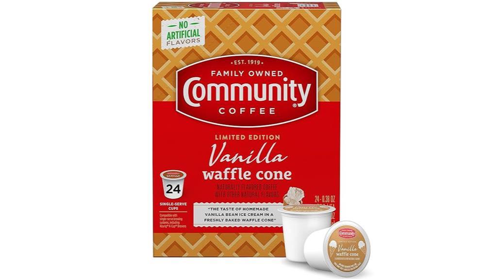 vanilla waffle cone pods