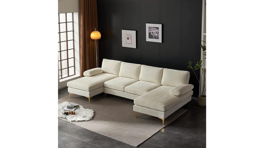 versatile u shape sofa design