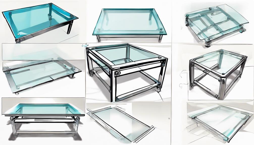 assembling a glass table