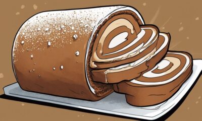 baking coffee swiss roll