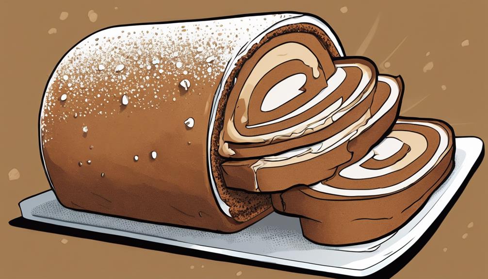 baking coffee swiss roll