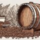 barrel aging coffee beans