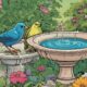 beautiful bird baths available