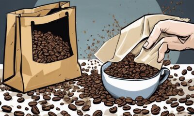 breaking coffee beans manually