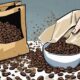 breaking coffee beans manually