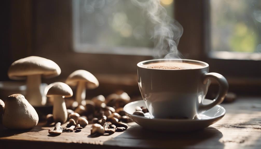 brewing mushroom infused coffee