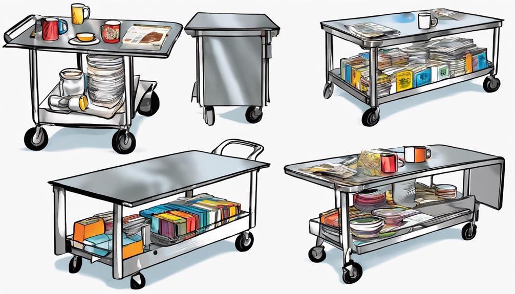 coffee cart table options