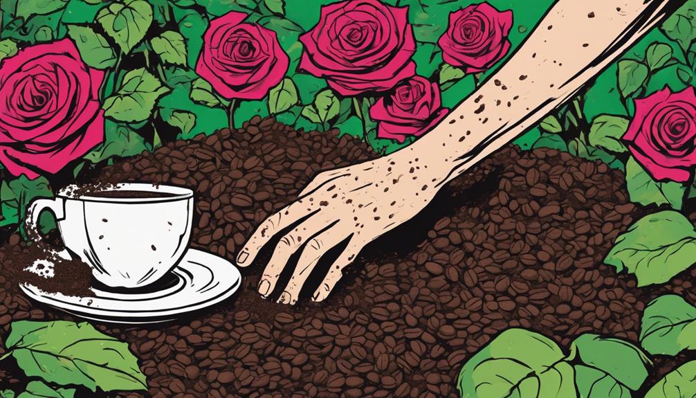 coffee grounds for roses