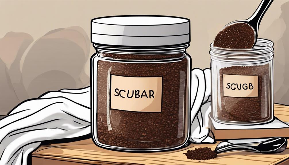 coffee infused sugar body scrub